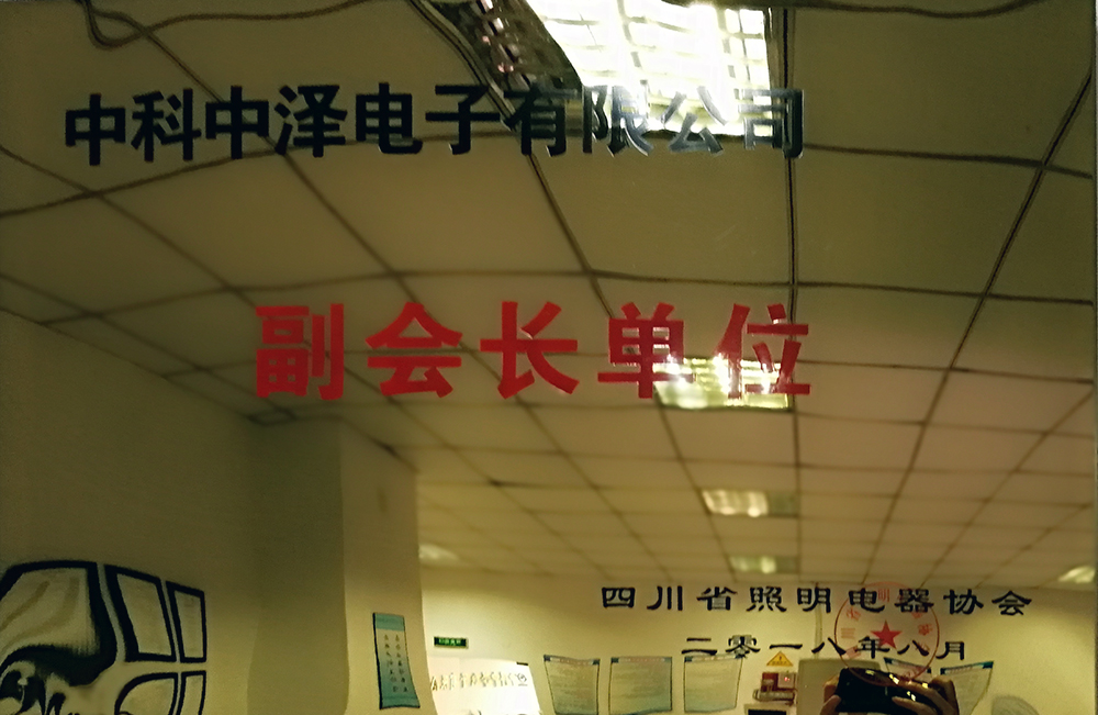 公司獲得四川省照明電器協(xié)會副會長單位的榮譽稱號(圖1)